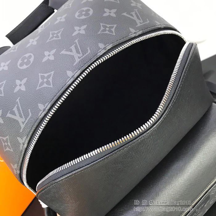 路易威登LV背包 頂級原單 M30227 Monogram 帆布 Taga皮革 Discovery 小號雙肩包 經典校園潮流設計  ydh2631